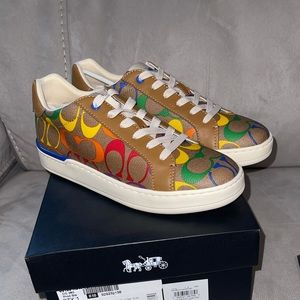 COACH SIG RAINBOW SNEAKERS (Size 8.5 only)